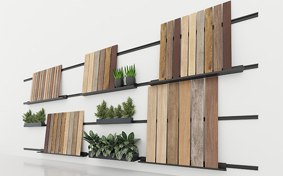 W7 Wall Display For Timber Samples